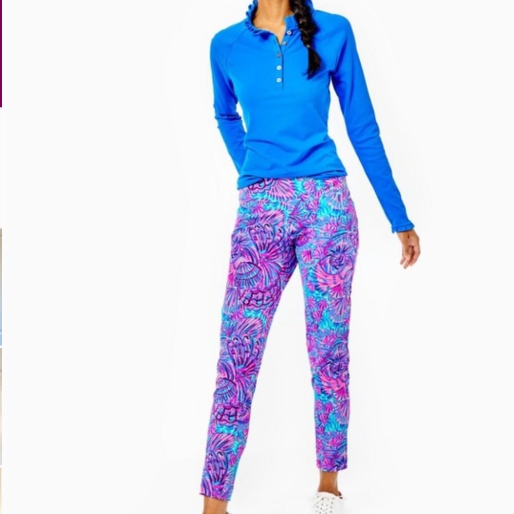 Lilly Pulitzer Luxletic Corso Golf Pant Shelleidoscope Golf Size 8